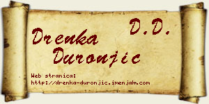 Drenka Duronjić vizit kartica